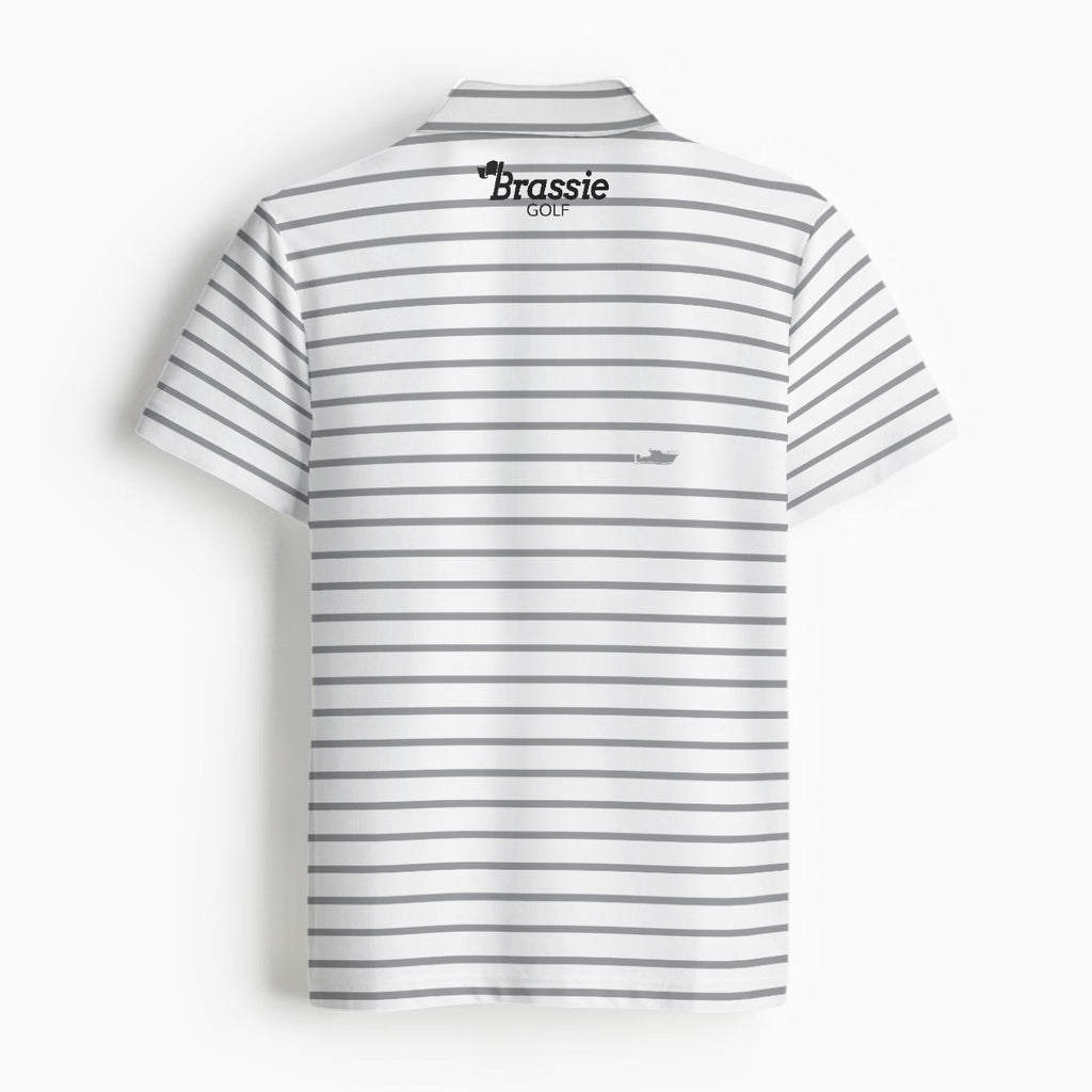 Stripe Skipper Polo - White